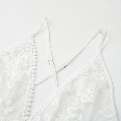 Sophia - Robe de Plage en Dentelle Fleurie