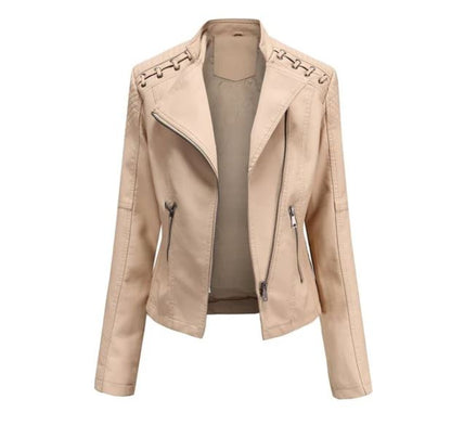 Aude - Veste en cuir de mouton lavé