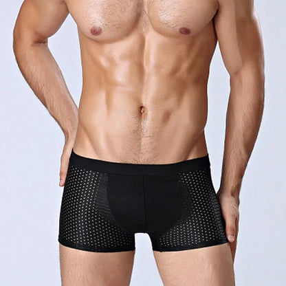 Boxers en bambou - Lot de 4 pour hommes avec maille respirante pour un confort optimal dans toutes les activités