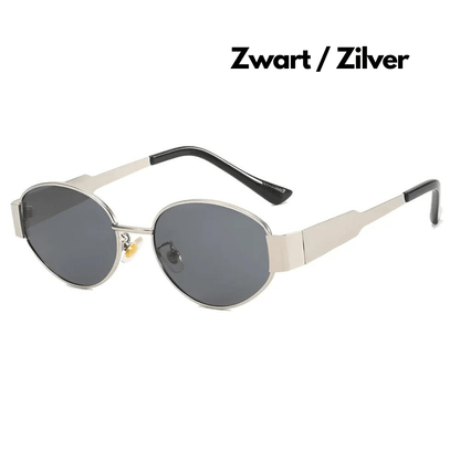 Mia - Lunettes de Soleil Rétro Rondes avec Détails Dorés