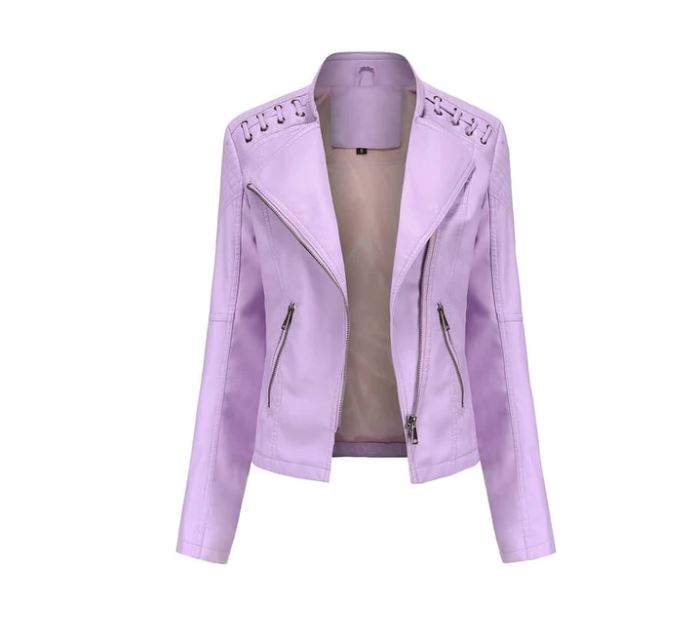 Aude - Veste en cuir de mouton lavé
