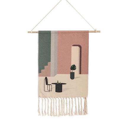 Traméa - Tapisserie Murale en Coton Tissé à la Main