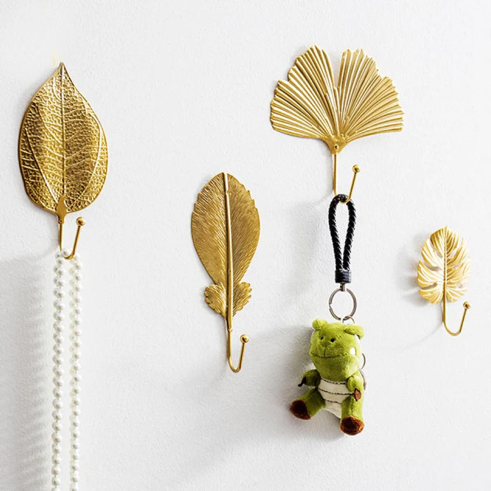 4x HomeGoods Accroches Murales en Coquillages Dorés | Le plus Bel Accessoire de Maison