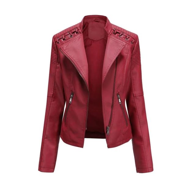 Aude - Veste en cuir de mouton lavé