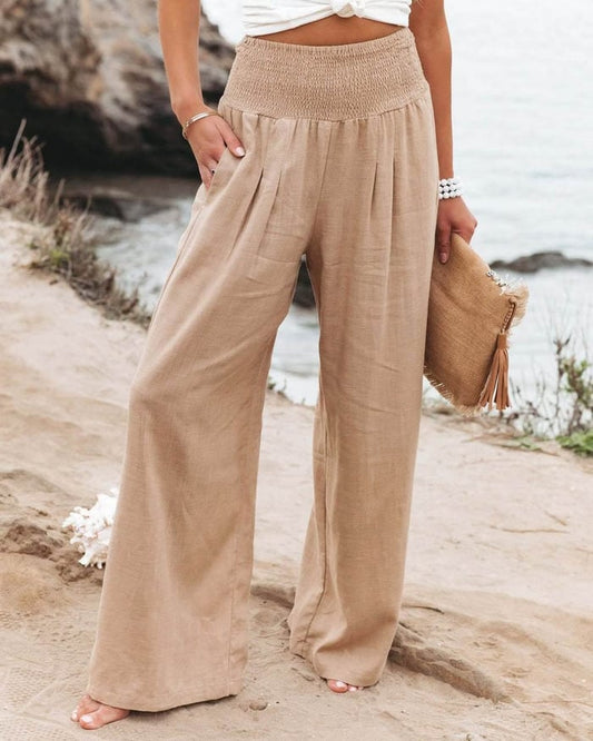 Sendra - Pantalon à Pattes d'Éléphant en Coton et Lin