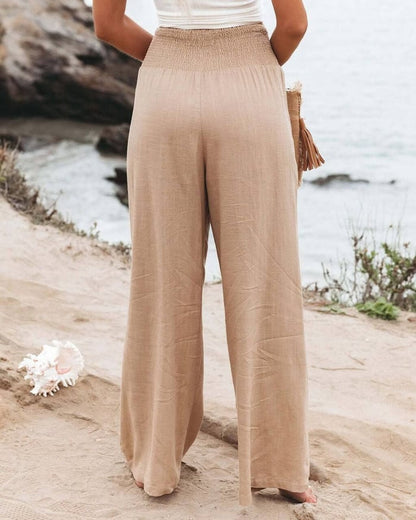 Sendra - Pantalon à Pattes d'Éléphant en Coton et Lin