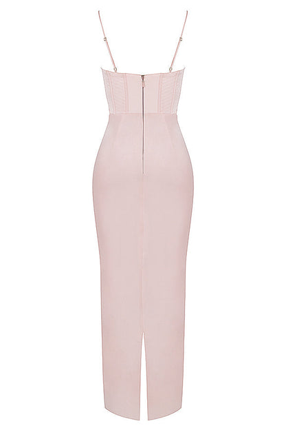 Luna - Robe Maxi Corset en Satin