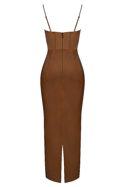 Luna - Robe Maxi Corset en Satin