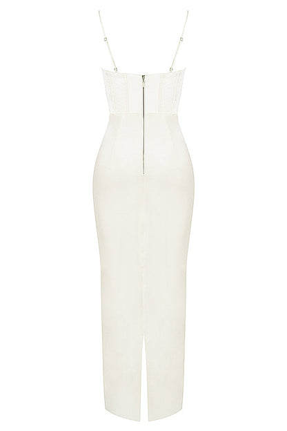Luna - Robe Maxi Corset en Satin