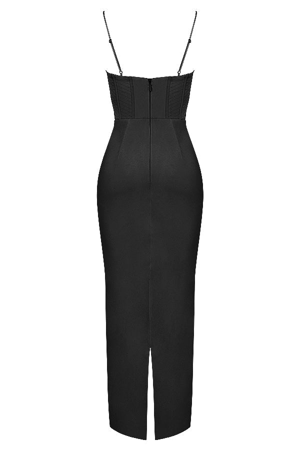 Luna - Robe Maxi Corset en Satin