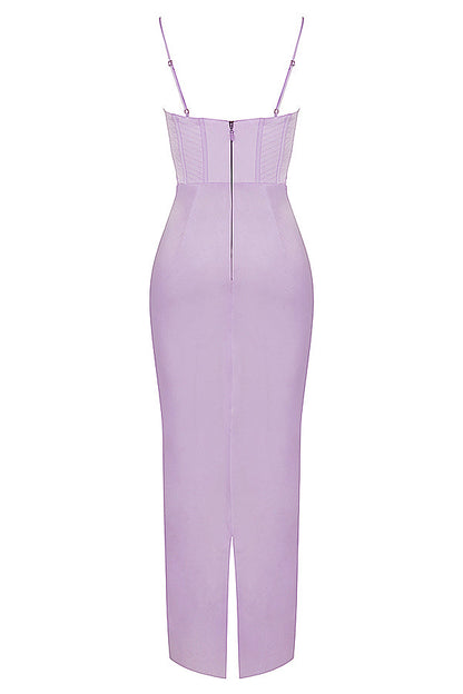 Luna - Robe Maxi Corset en Satin