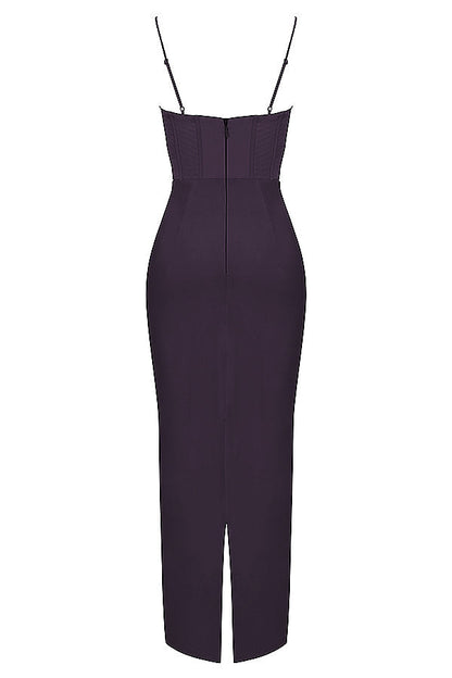 Luna - Robe Maxi Corset en Satin