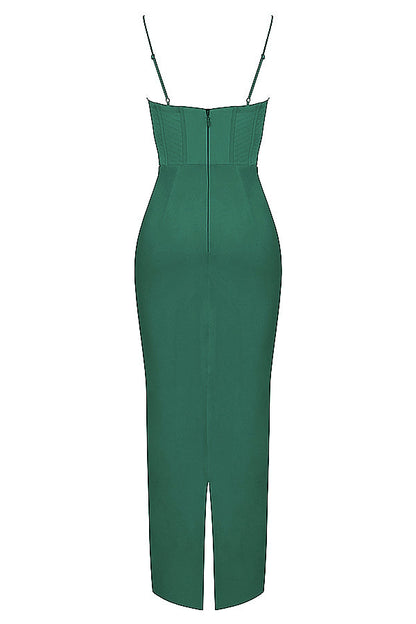 Luna - Robe Maxi Corset en Satin