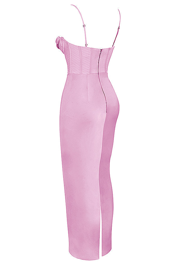 Luna - Robe Maxi Corset en Satin