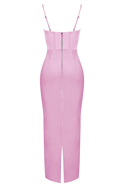 Luna - Robe Maxi Corset en Satin