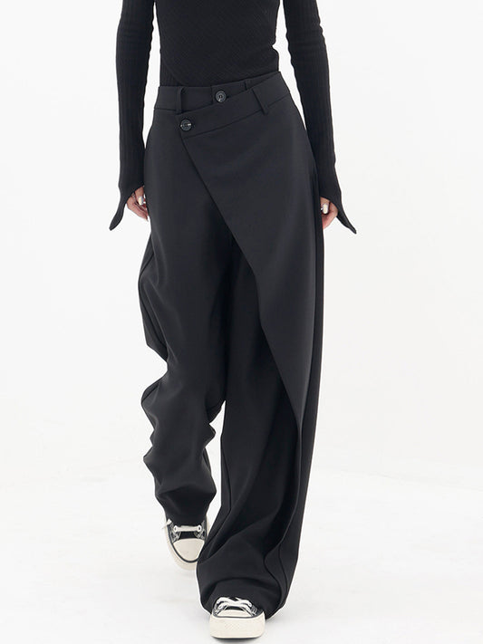 Lily - Pantalon taille haute asymétrique