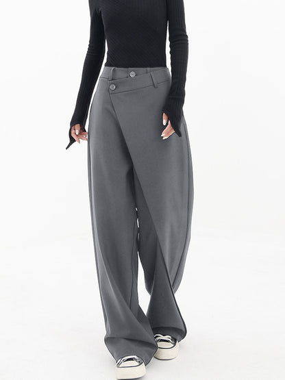 Lily - Pantalon taille haute asymétrique