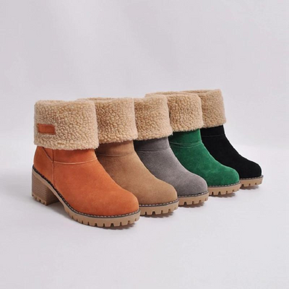 Géna - Bottes Suède chaudes avec sherpa et semelle antidérapante