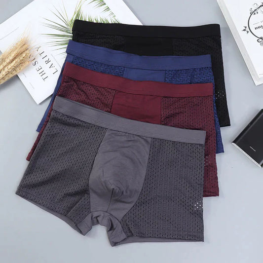 Boxers en bambou - Lot de 4 pour hommes avec maille respirante pour un confort optimal dans toutes les activités