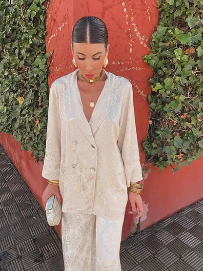 Zoe - Ensemble Blazer en Brocart