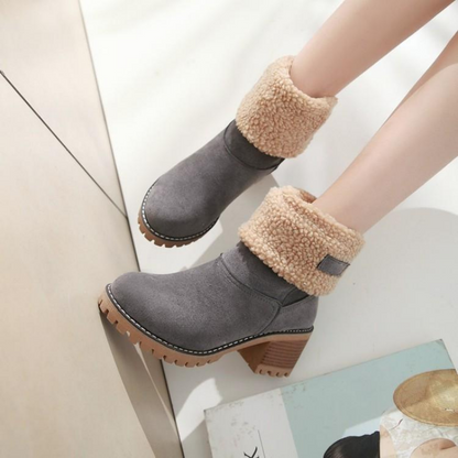 Georgina - Bottes en Daim Chaudes pour Femmes