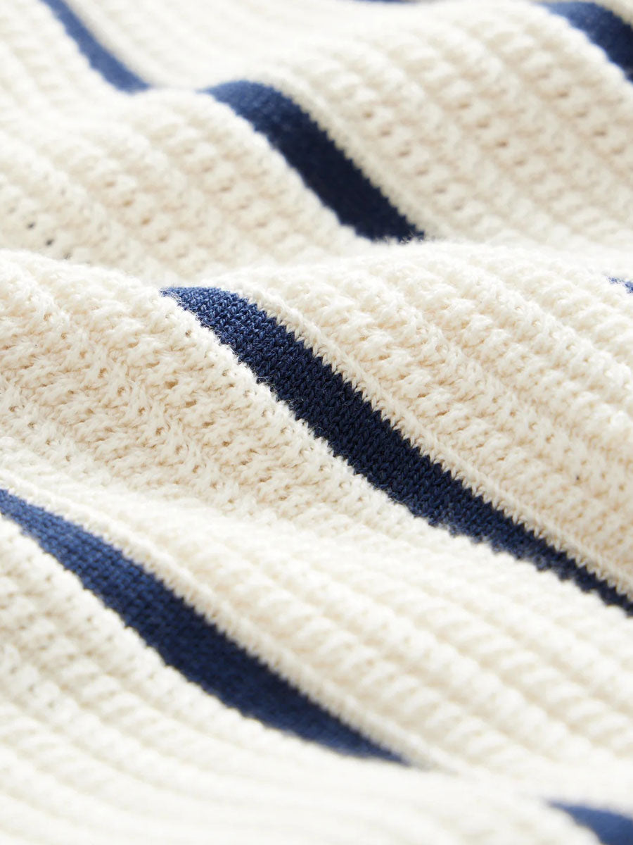 John - Polo Élégant Vintage Rétro avec Fermeture à Boutons et Lignes Verticales pour Hommes
