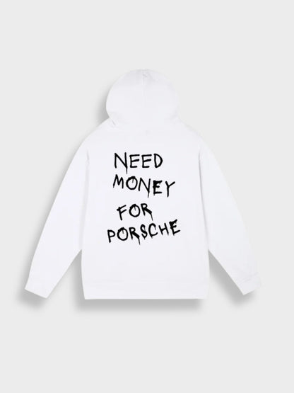 Clotilde - Sweat à capuche "Need Money for Porsche"