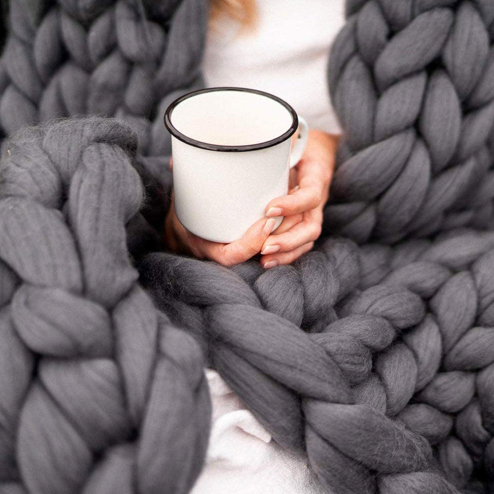 DIY Chunky XL 1000 grammes fil de Laine Pour Tricoter une Couverture Très Douce.