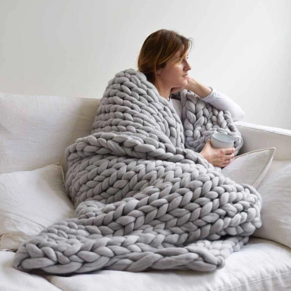 DIY Chunky XL 1000 grammes fil de Laine Pour Tricoter une Couverture Très Douce.
