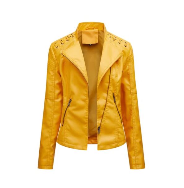 Aude - Veste en cuir de mouton lavé