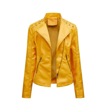 Aude - Veste en cuir de mouton lavé