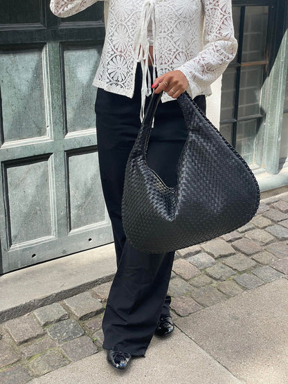 Sendra - Sac hobo en cuir tressé