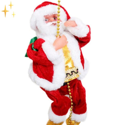 2x Le Santa Père Noël Grimpant sur une Corde | Ajoutez une Ambiance de Noël Merveilleuse et Chaleureuse à votre Maison