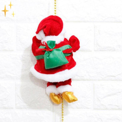 2x Le Santa Père Noël Grimpant sur une Corde | Ajoutez une Ambiance de Noël Merveilleuse et Chaleureuse à votre Maison