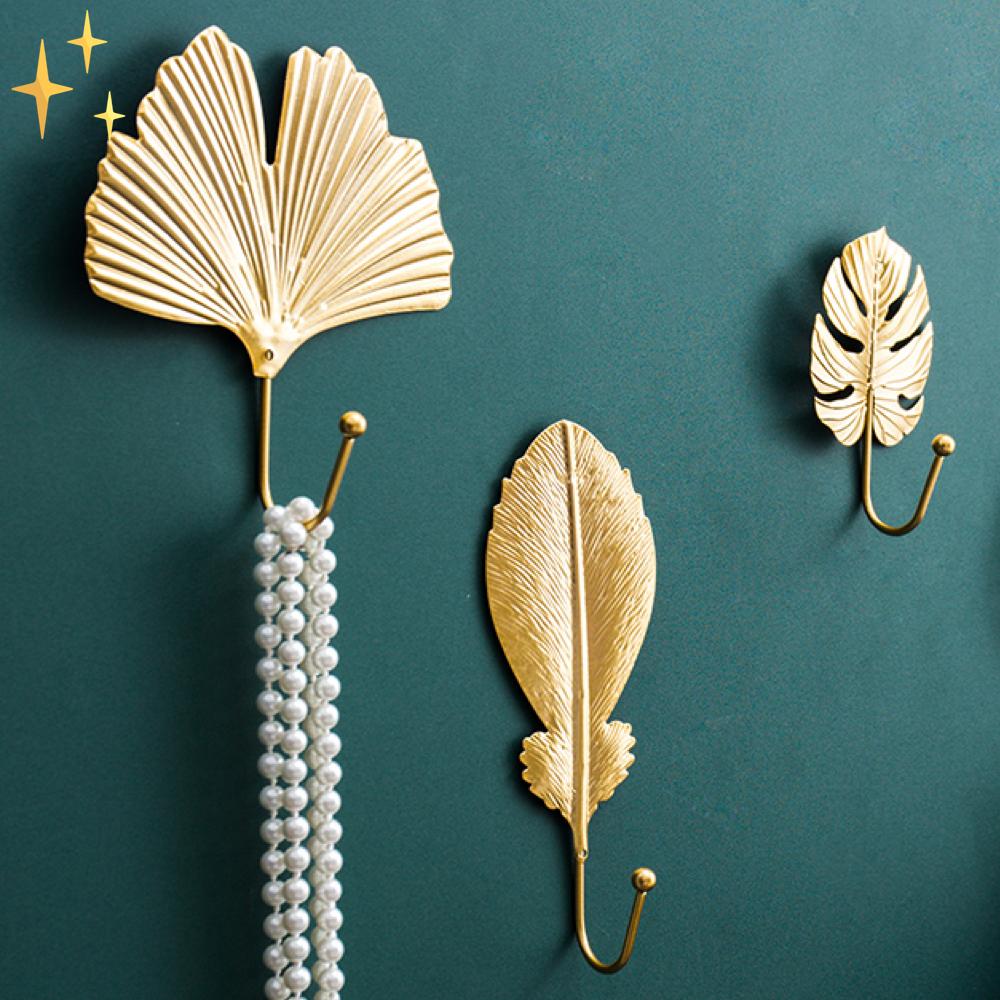 4x HomeGoods Accroches Murales en Coquillages Dorés | Le plus Bel Accessoire de Maison