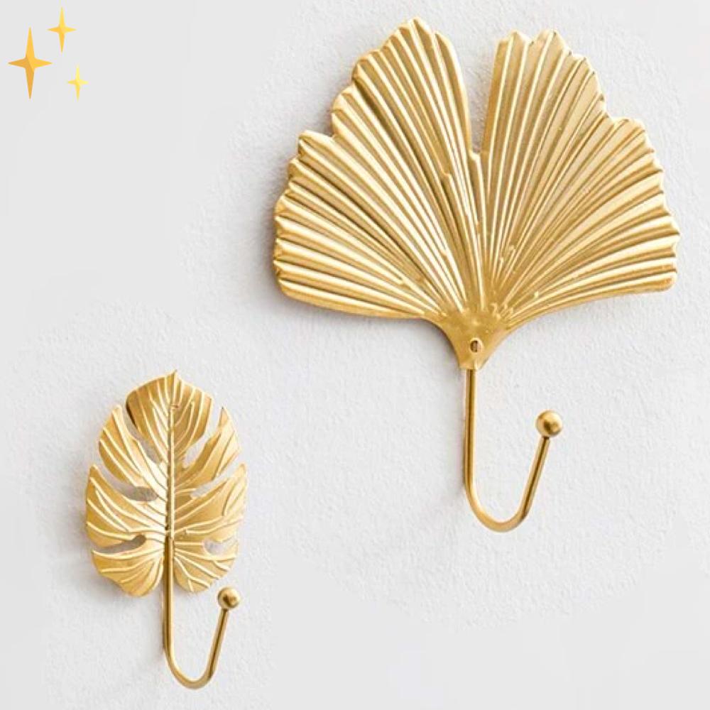 4x HomeGoods Accroches Murales en Coquillages Dorés | Le plus Bel Accessoire de Maison